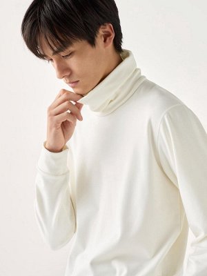 UNIQLO Ultra Warm Heattech - ультра теплый термо-лонгслив с высоким воротником - 01 OFF WHITE