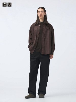 UNIQLO U - широкие брюки чинос для мужчин -  09 BLACK