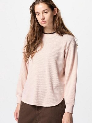 UNIQLO - вафельная кофта - 10 PINK