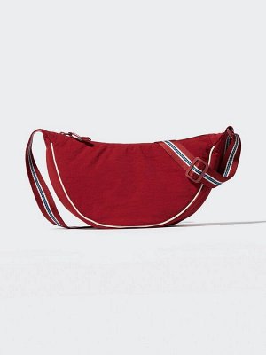 UNIQLO - круглая мини-сумка через плечи с цветным кантом - 15 RED