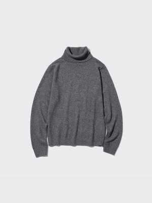 UNIQLO - кашемировый свитер с высоким воротником