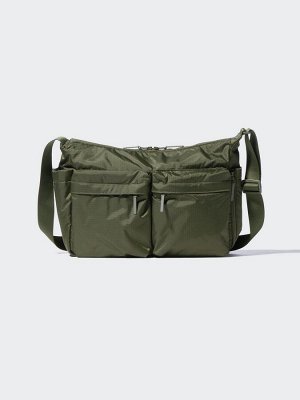 UNIQLO - нейлоновая сумка через плечо с внешними карманами - 57 OLIVE