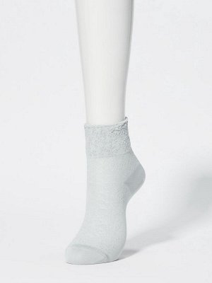 UNIQLO - женские носки с контрастными вставками (3 пары) - 03 GRAY