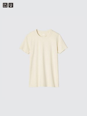 UNIQLO - футболка стандартного кроя с круглым вырезом - 30 NATURAL
