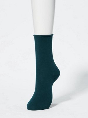 UNIQLO - однотонные женские носки из тонкого смесового хлопка (3 пары) - 00 WHITE
