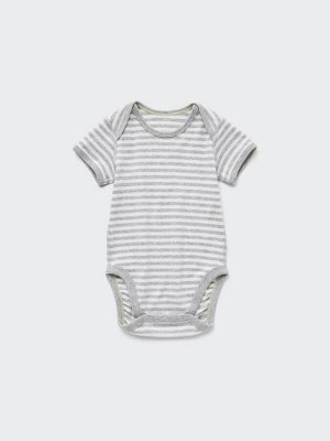 UNIQLO - хлопковое боди с коротким рукавом в полоску