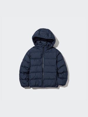 UNIQLO - теплая детская куртка с капюшоном - 09 BLACK