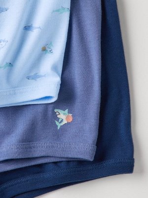 UNIQLO - детские трусы-боксеры из хлопка (3 шт.) - 63 BLUE
