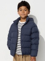 UNIQLO - теплая детская куртка с капюшоном - 69 NAVY