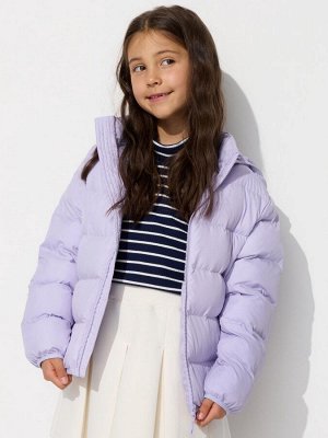 UNIQLO - теплая детская куртка с капюшоном - 71 PURPLE