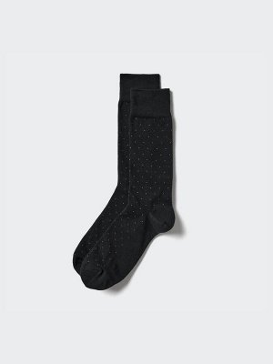 UNIQLO - высокие мужские носки в точку - 09 BLACK