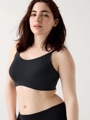UNIQLO - мягкий бюстгальтер с чашечками на тонких лямках - 09 BLACK