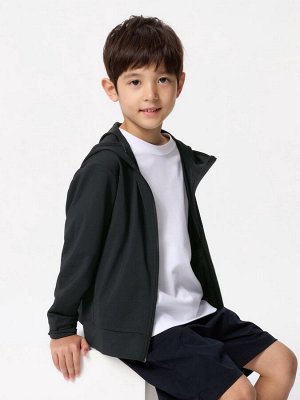 UNIQLO AIRism - курточка на молнии с защитой от UV-лучей - 09 BLACK
