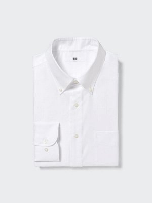 UNIQLO - оксфордская рубашка из тонкой ткани и с длинным рукавом для мужчин