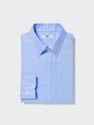 UNIQLO - оксфордская рубашка из тонкой ткани и с длинным рукавом для мужчин