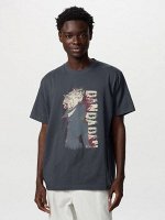 UNIQLO UT - хлопковая футболка с дизайном аниме &quot;Dandadan&quot; - 08 DARKGRAY
