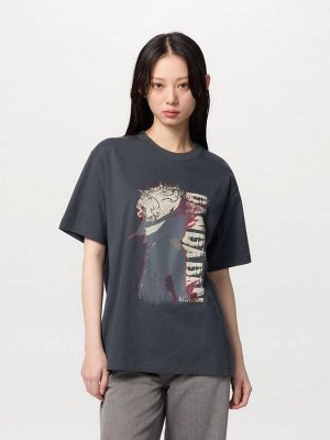 UNIQLO UT - хлопковая футболка с дизайном аниме "Dandadan" - 08 DARKGRAY