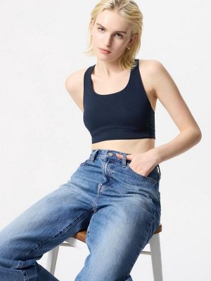 UNIQLO - спортивный топ AIRism с чашечками - 69 NAVY