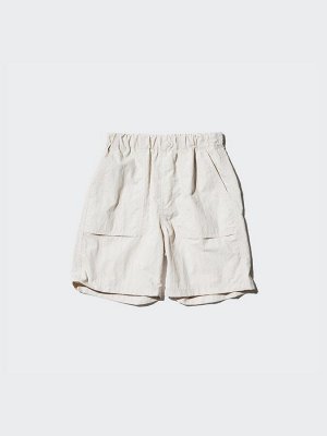 UNIQLO - детские шорты на резинке - 30 NATURAL
