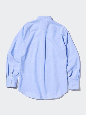 UNIQLO - базовая хлопковая оверсайз рубашка - 69 NAVY