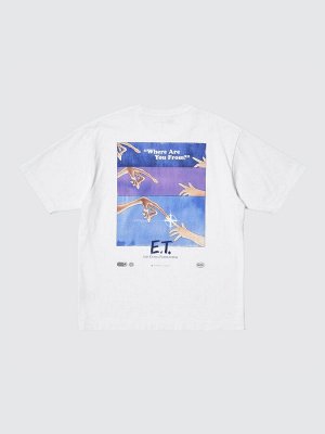 UNIQLO - хлопковая футболка c принтом фильма "Инопланетянин" - 00 WHITE