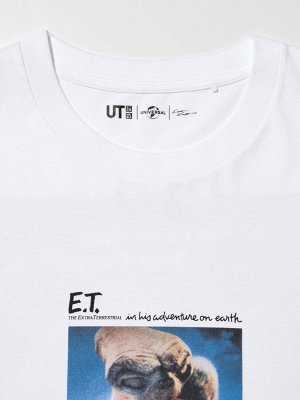 UNIQLO - хлопковая футболка c принтом фильма "Инопланетянин" - 00 WHITE