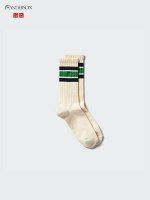 UNIQLO x JW ANDERSON - акцентные носки с интересным принтом - 55 GREEN