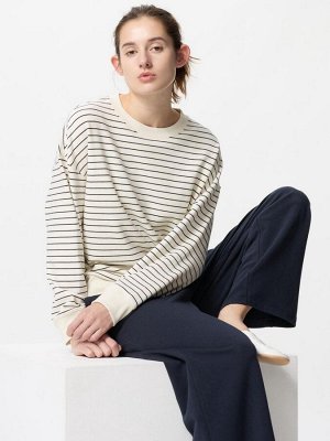 UNIQLO - ультраэластичный домашний комплект из хлопка - 01 OFFWHITE