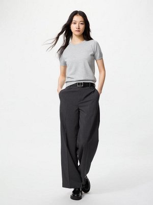 UNIQLO - однотонный свитер с короткими рукавами - 42 YELLOW