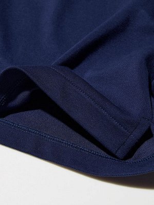 UNIQLO - футболка поло из хлопкового материала Airism - 09 BLACK
