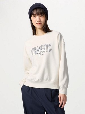 UNIQLO - хлопковый свитшот Peanuts - 01 OFF WHITE