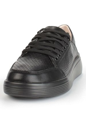 05-PDD180-6 BLACK Кроссовки женские (натуральная кожа)