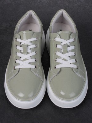 05-PDD215-3 GRAY GREEN Кроссовки женские (натуральная кожа)