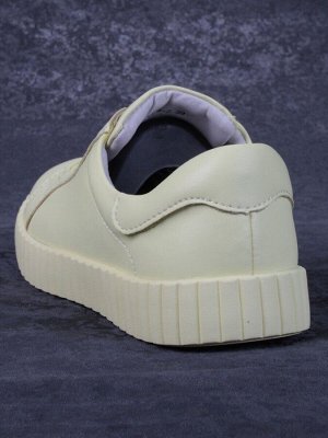 05-PDA175-2 YELLOW Кроссовки женские (натуральная кожа)