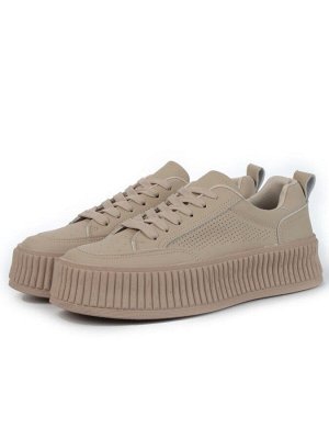 05-P8201-2 DK. BEIGE Кроссовки женские (натуральная кожа)