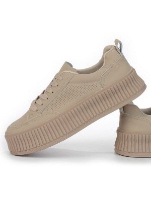 05-P8201-2 DK. BEIGE Кроссовки женские (натуральная кожа)