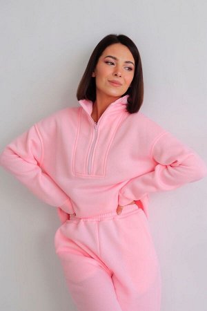 Костюм спортивный розовый (футер с начесом)
