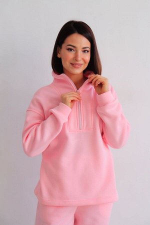 Костюм спортивный розовый (футер с начесом)