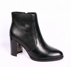 0Z0317-01-1 черный (Нат.кожа/Байка) Ботинки женские 10п