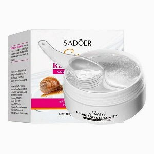 Гидрогелевые патчи для области под глазами с муцином улитки SADOER Snail Reorganize Collagen Eye Mask 60шт.