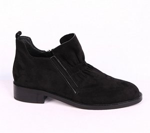 0Z0237-01-1А черный (Текстиль/Байка) П/ботинки женские 10п