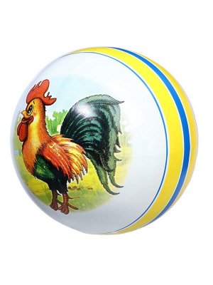 Мяч резиновый, с рисунком, d=20 см, МИКС