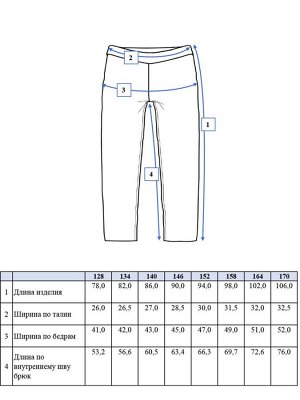Джинсы mom fit для девочки серо-синий
