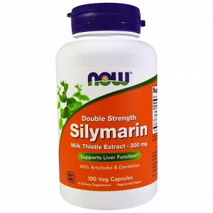 Now Foods, Силимарин,  300 мг, 100 растительных капсул