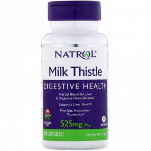 Natrol, Молочный чертополох, 525 мг, 60 капсул