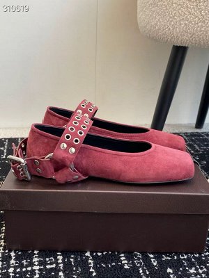 Балетки женские замшевые