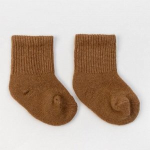 Носки детские из монгольской шерсти, цвет рыжий, (4)