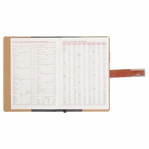 УЦЕНКА Ежедневник недатированный Calligrata, А5, в линейку, с хлястиком, 100 листов, обложка ПВХ, синий