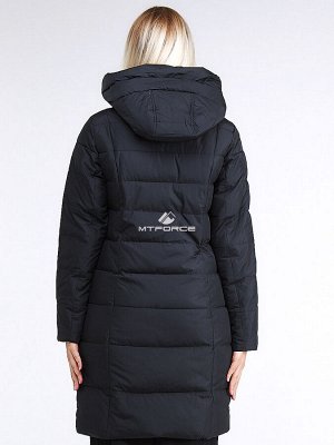 Женская зимняя молодежная куртка стеганная черного цвета 870_01Ch