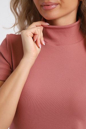 Водолазка Варианты расцветки: сухая роза, хаки, серо-голубой
Ткань: кашкорсе, Соостав: 95% хлопок/ 5% лайкра
Водолазка из фактурного трикотажа в рубчик с короткими рукавами и воротником - стойкой. Нез